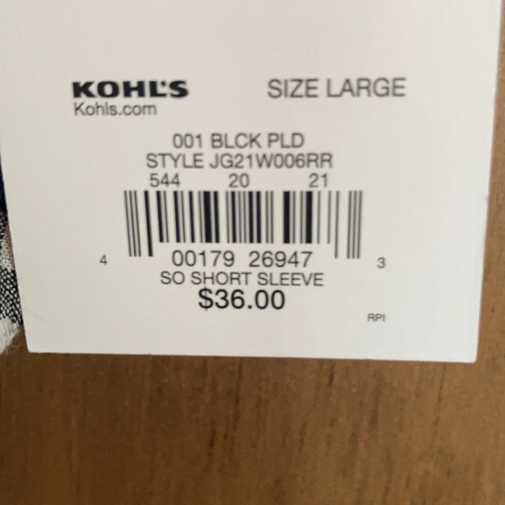 3/$24 SO boho casual top black white check short sleeve cinch front casual L jr - Picture 15 of 15